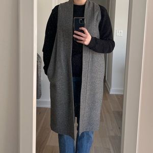 Only Child Bolinas Duster Vest in Gray Wool